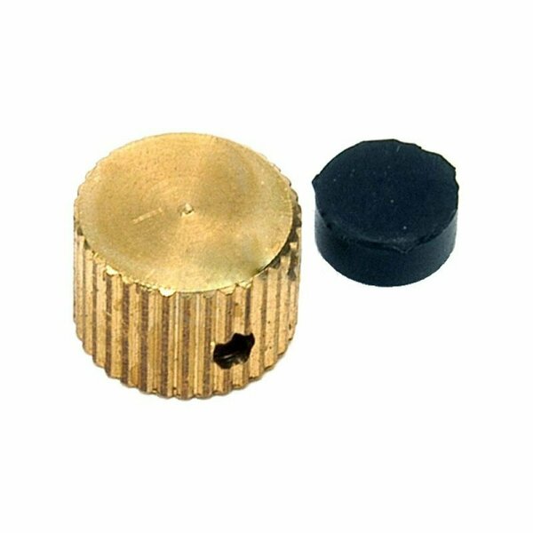 American Imaginations Round Brass-Black Drain Cap Plastic-Brass AI-38011